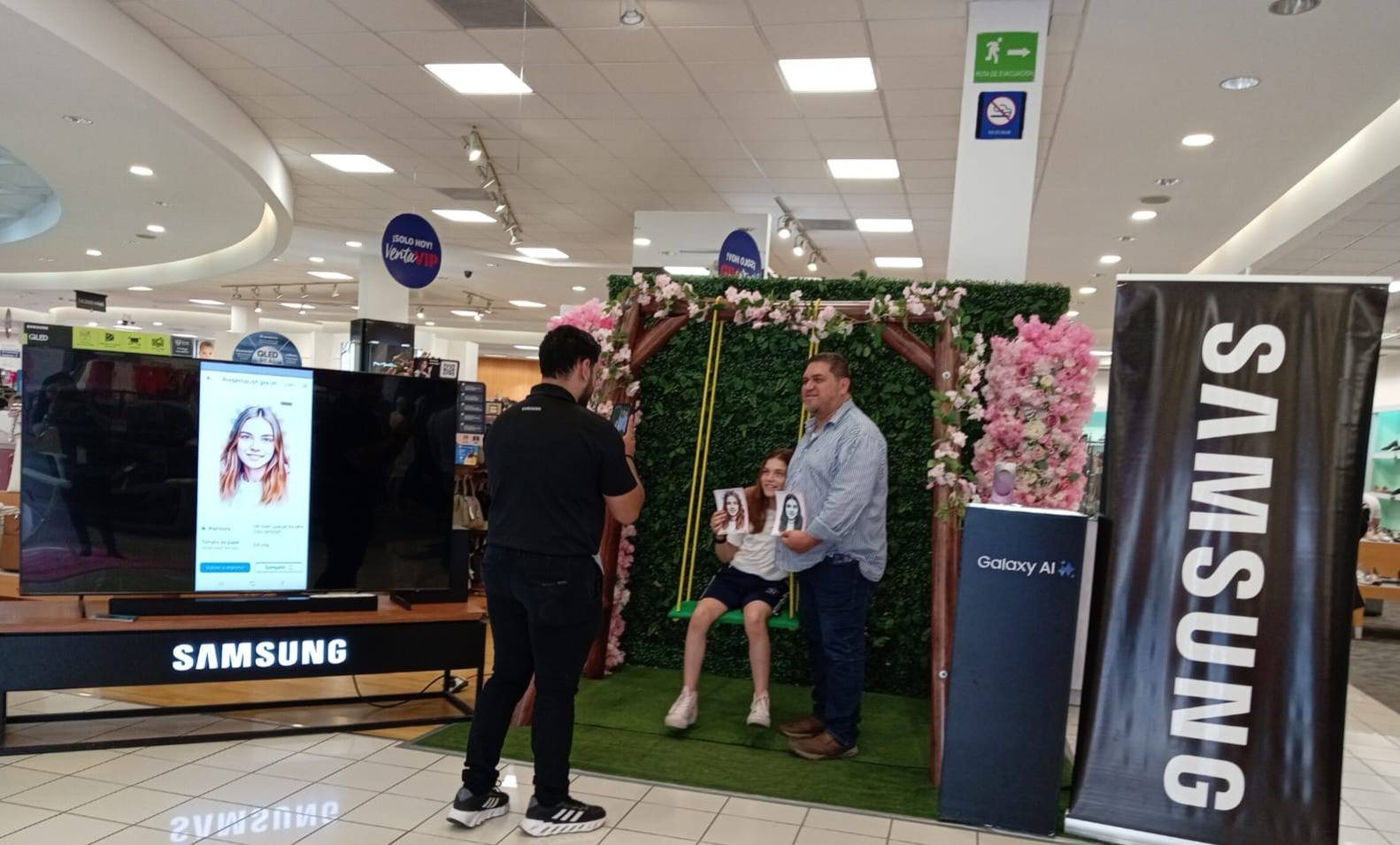 Activación de marca en espacio comercial.